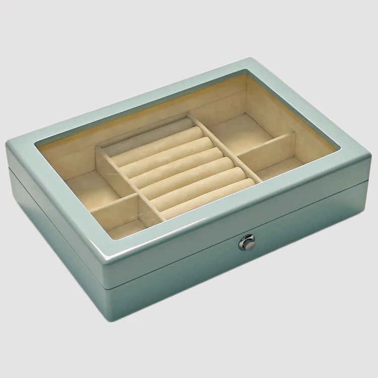 Blue Jewelry Box With Velvet Lining high quality